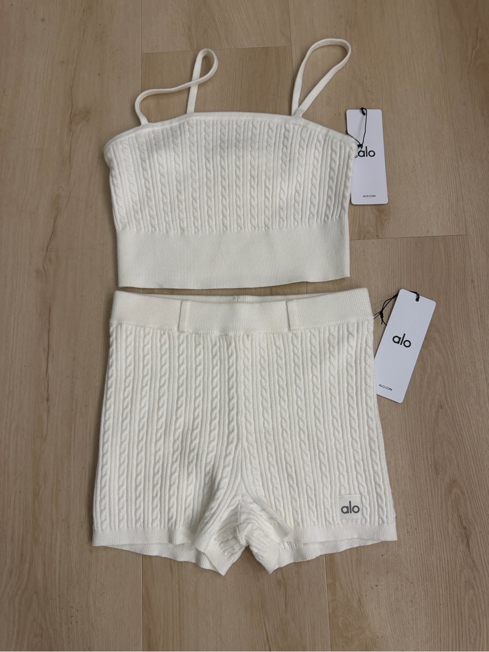 Mini Cable Tank & High Waist Short Set - Picture 6 of 7